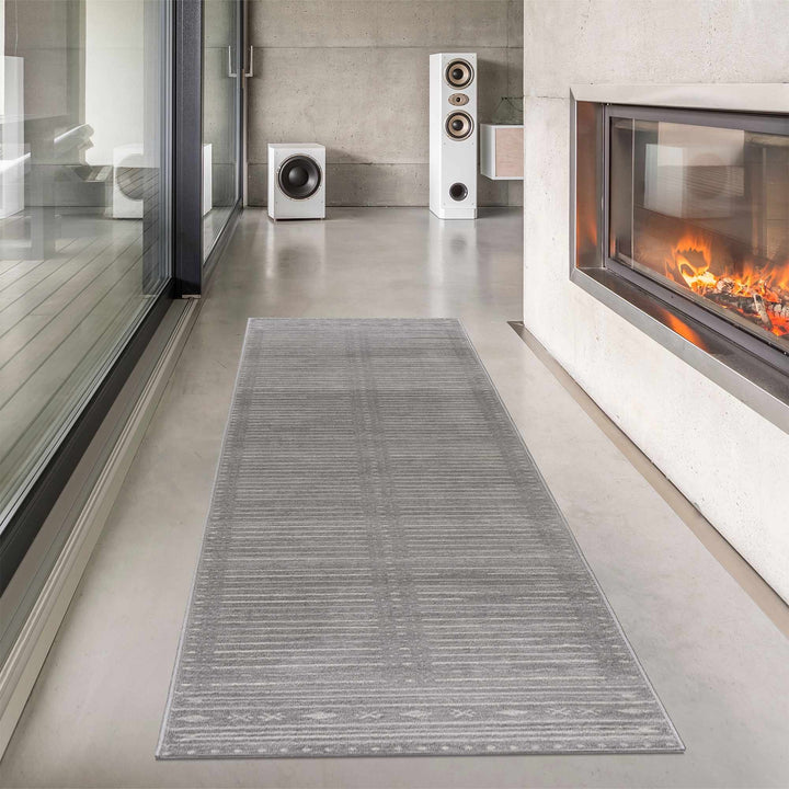 Tigri Aztec Modern Style Ivory & Gray Area Rug - The Rug Decor