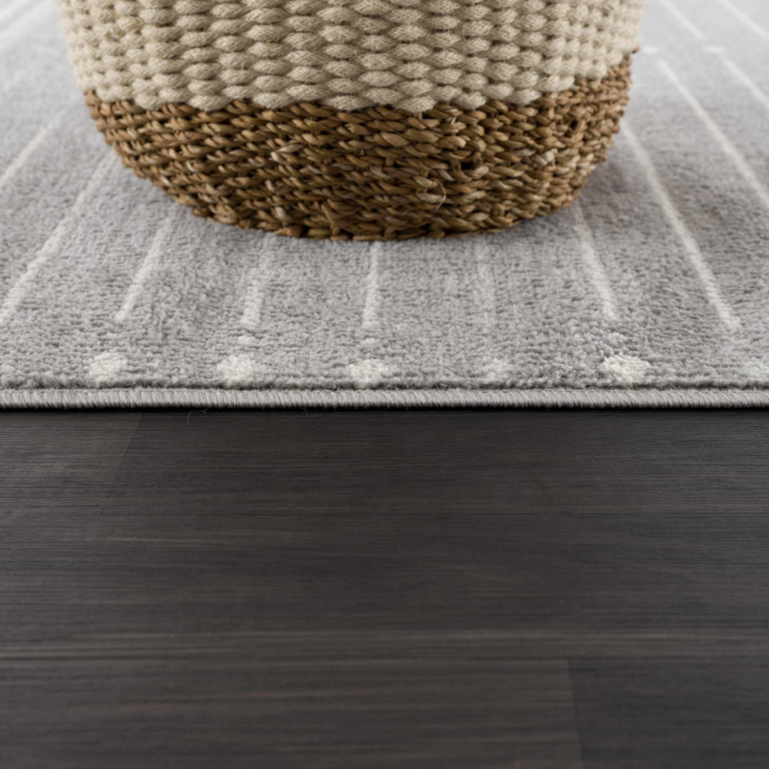 Tigri Aztec Modern Style Ivory & Gray Area Rug - The Rug Decor