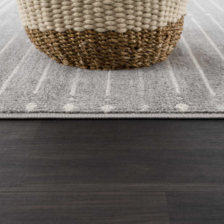 Tigri Aztec Modern Style Ivory & Gray Area Rug - The Rug Decor