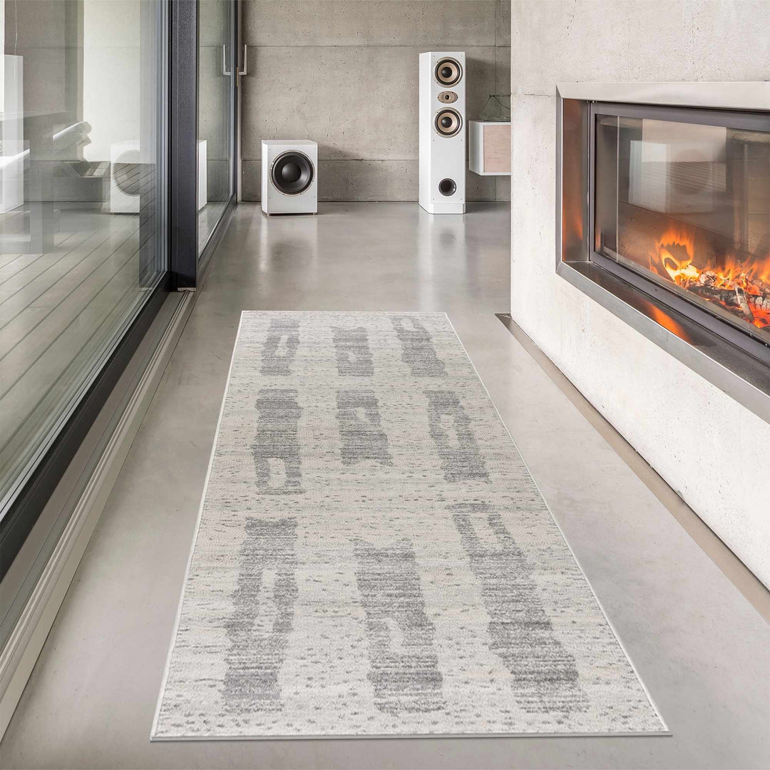 Tigria Contemporary Gray And Ivory Area Rug - The Rug Decor