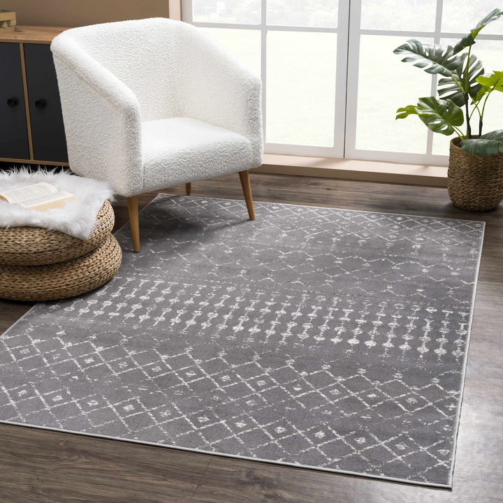 Tigrican Contemporary Charcoal And Ivory Area Rug - The Rug Decor