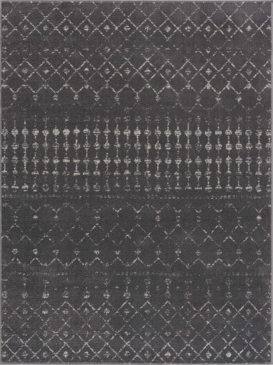 Tigrican Contemporary Charcoal And Ivory Area Rug - The Rug Decor