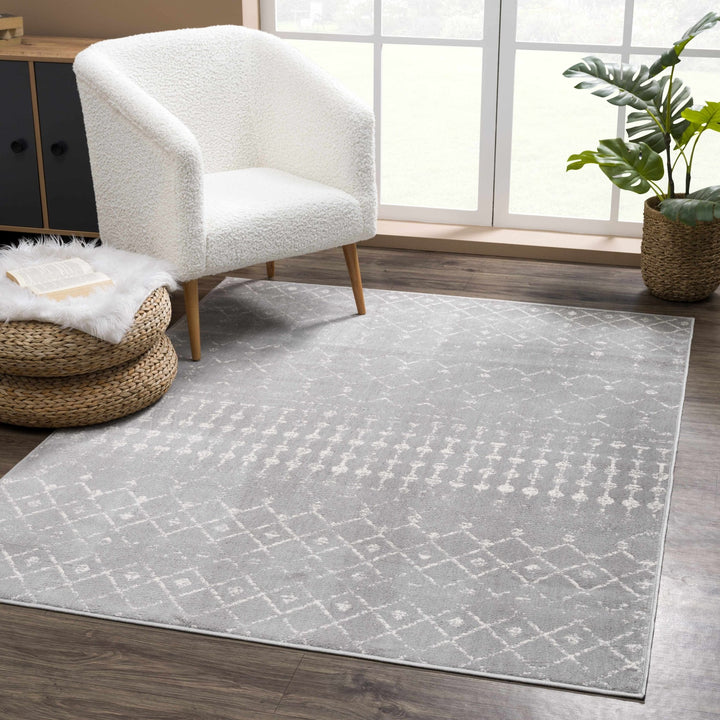 Tigrican Contemporary Gray And Ivory Area Rug - The Rug Decor