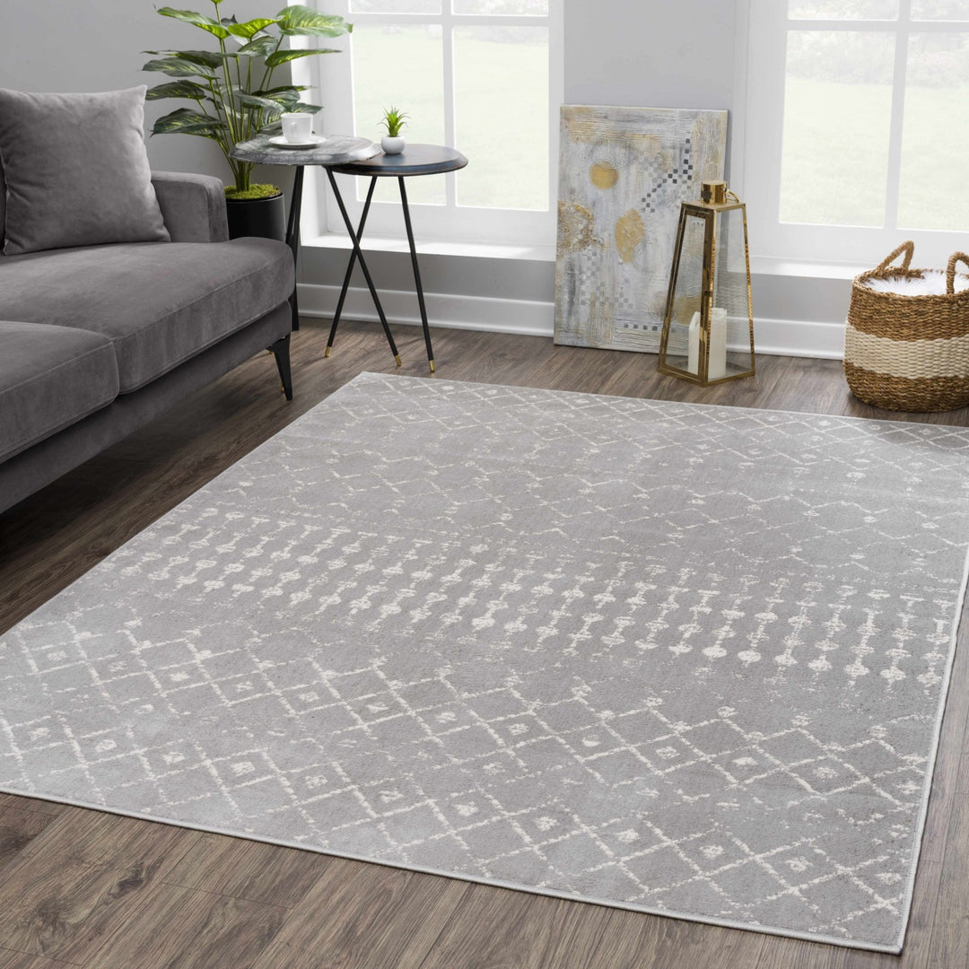Tigrican Contemporary Gray And Ivory Area Rug - The Rug Decor