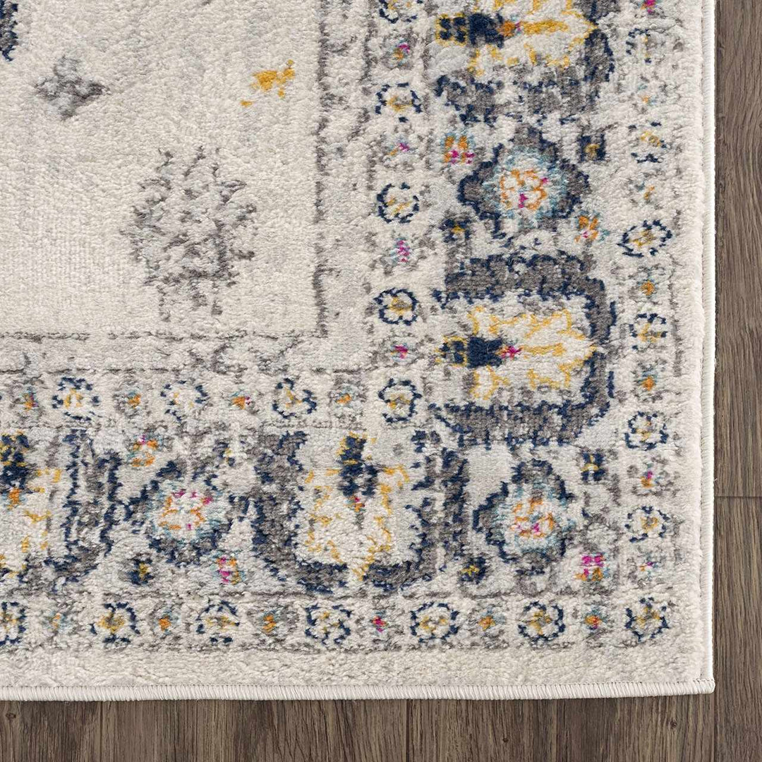 Tigris Ivory And Charcoal Traditional Style Area Rug - The Rug Decor