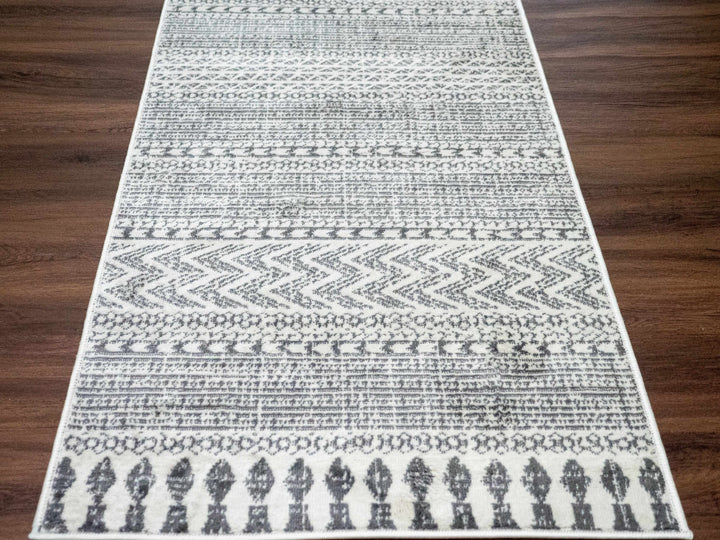 Tigris Ivory And Gray Modern Geometrical Design Area Rug - The Rug Decor