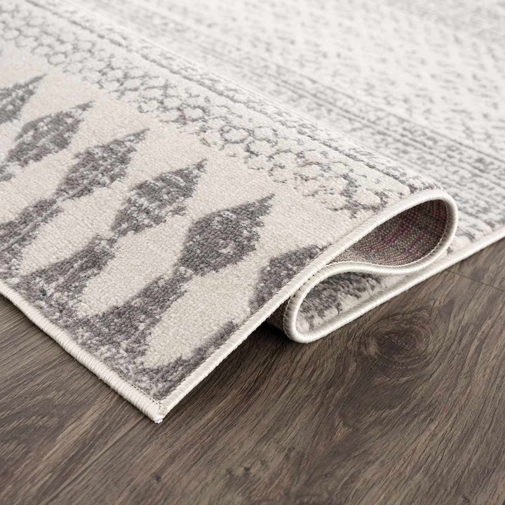Tigris Ivory And Gray Modern Geometrical Design Area Rug - The Rug Decor