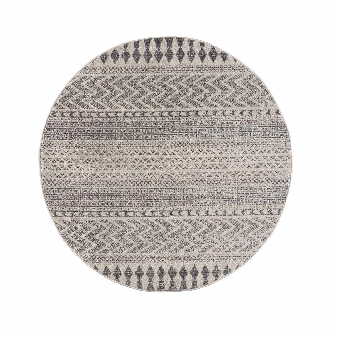 Tigris Ivory And Gray Modern Geometrical Design Area Rug - The Rug Decor
