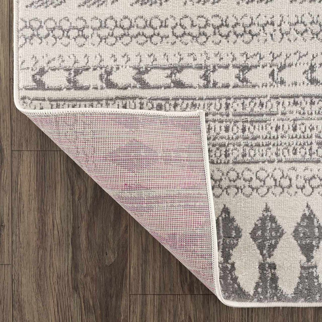 Tigris Ivory And Gray Modern Geometrical Design Area Rug - The Rug Decor