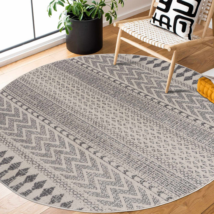 Tigris Ivory And Gray Modern Geometrical Design Area Rug - The Rug Decor
