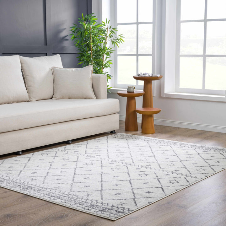 Tigris Modern Geometrical Design Ivory Area Rug - The Rug Decor