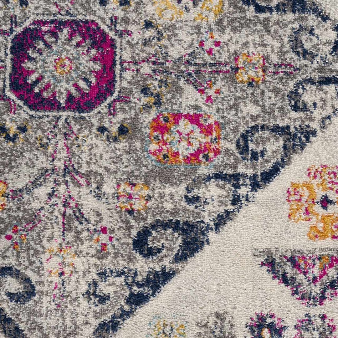 Tigriv Ivory And Blue Traditional Style Area Rug