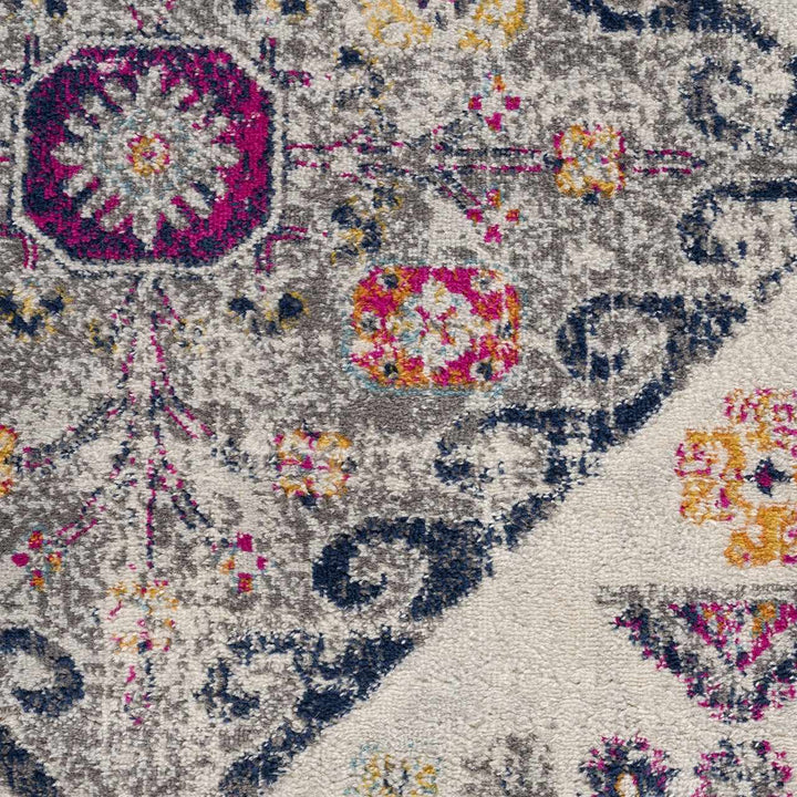 Tigriv Ivory And Blue Traditional Style Area Rug