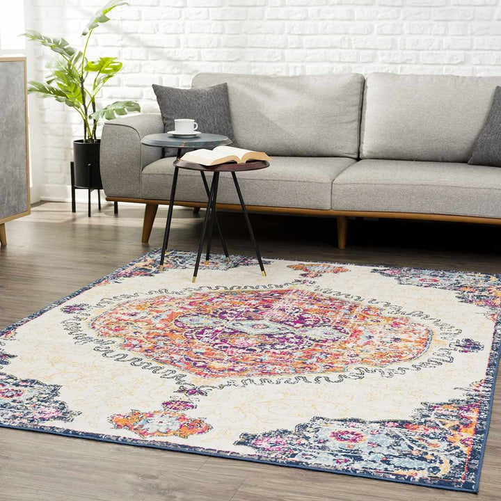 Tigris Traditional Style Ivory And Rust Area Rug - The Rug Decor