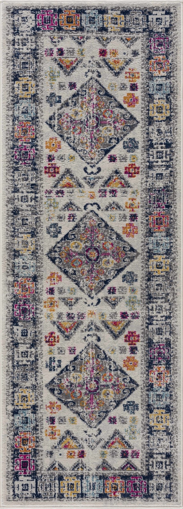 Tigriv Ivory And Blue Traditional Style Area Rug - The Rug Decor