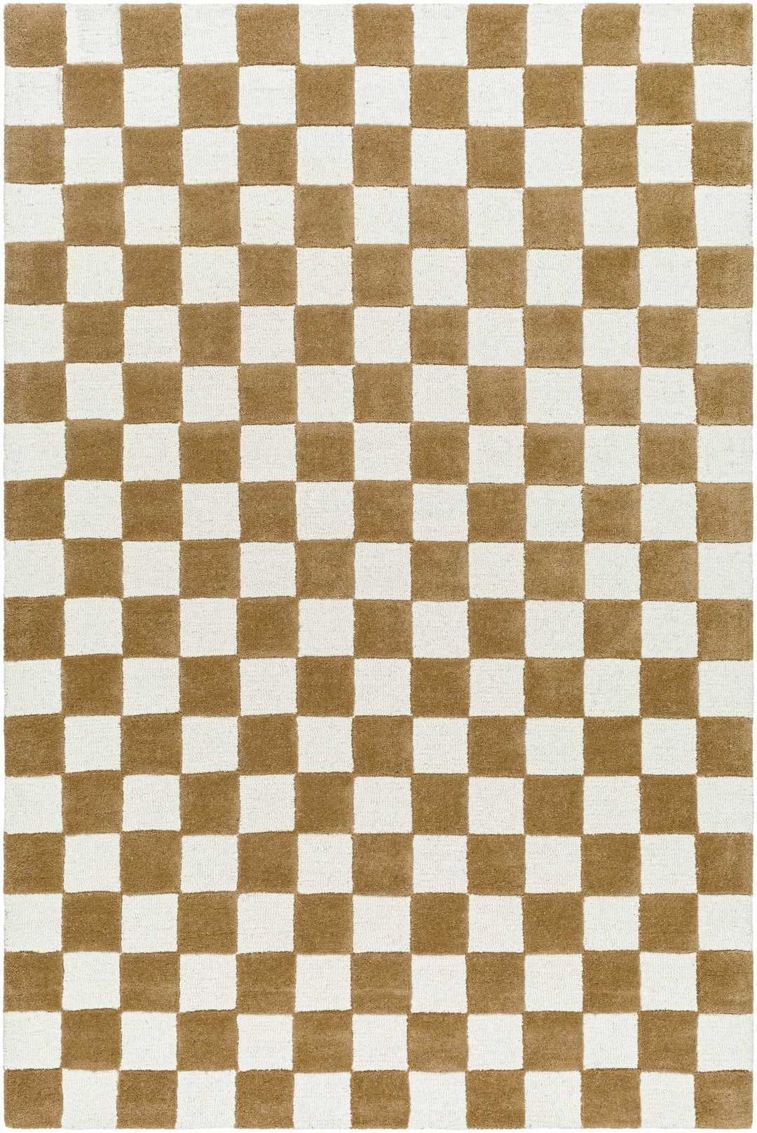 Timin Modern Geometrical Camel And White Rug - The Rug Decor