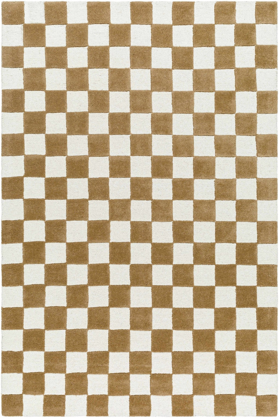 Timin Modern Geometrical Camel And White Rug - The Rug Decor