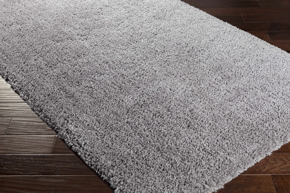 Tingly Modern Solid Gray Polyester Rug - The Rug Decor