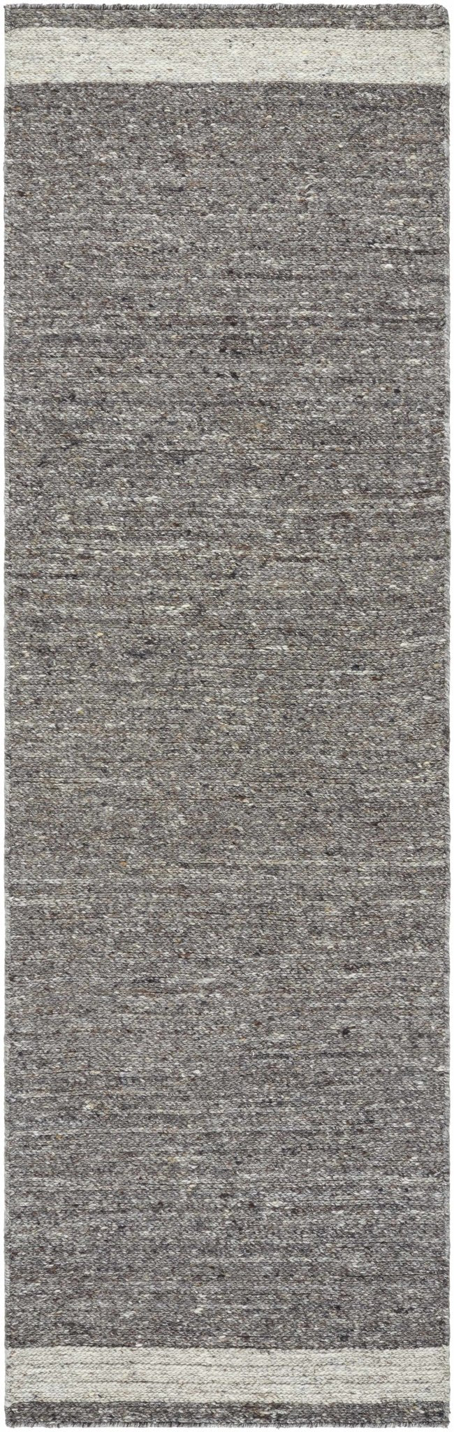 Tiran Modern Solid Charcoal And Gray Wool Rug - The Rug Decor