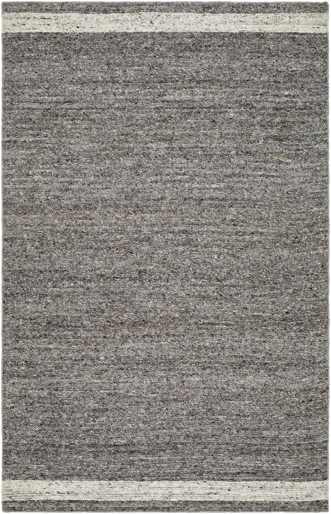 Tiran Modern Solid Charcoal And Gray Wool Rug - The Rug Decor