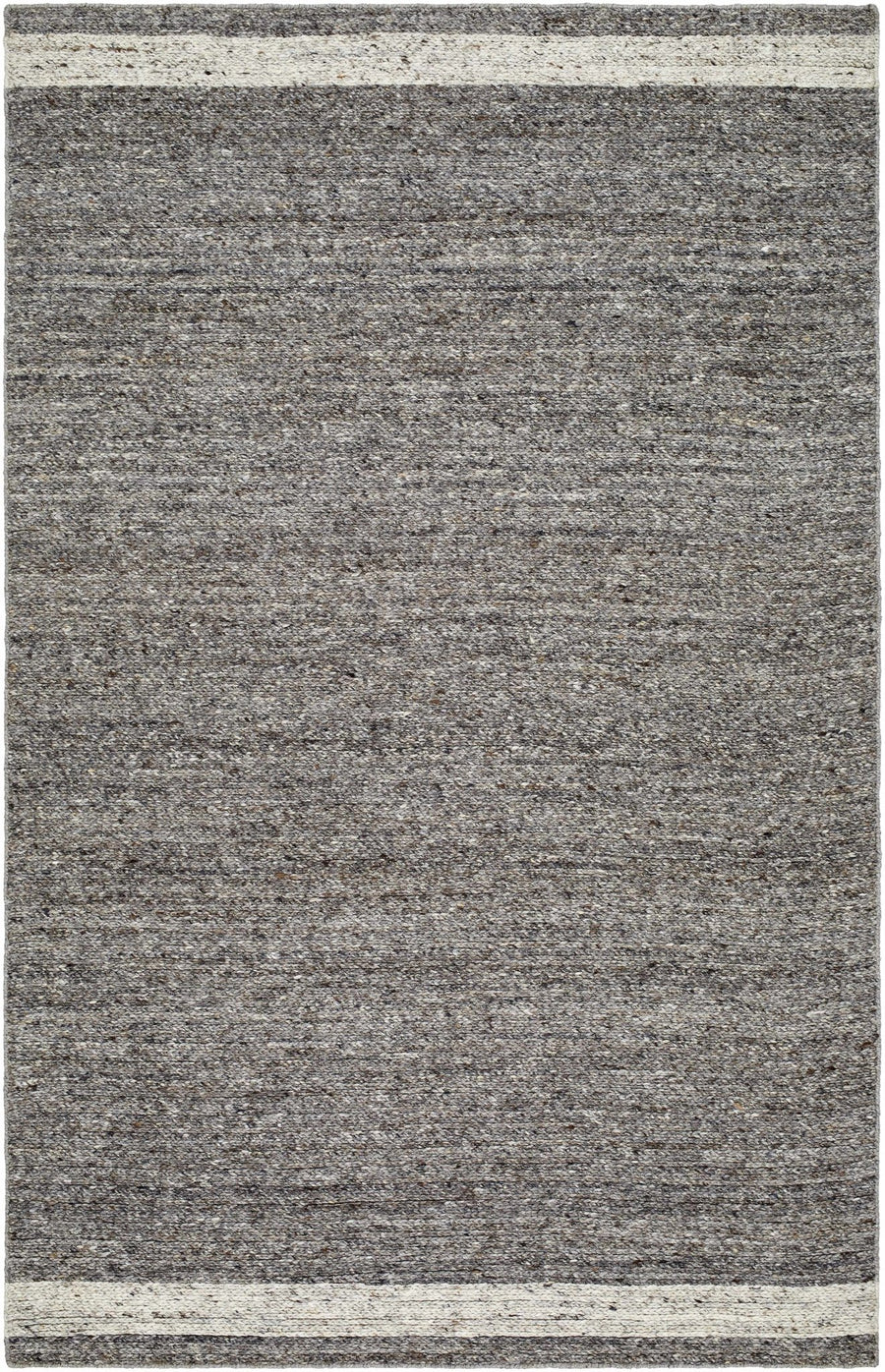 Tiran Modern Solid Charcoal And Gray Wool Rug - The Rug Decor