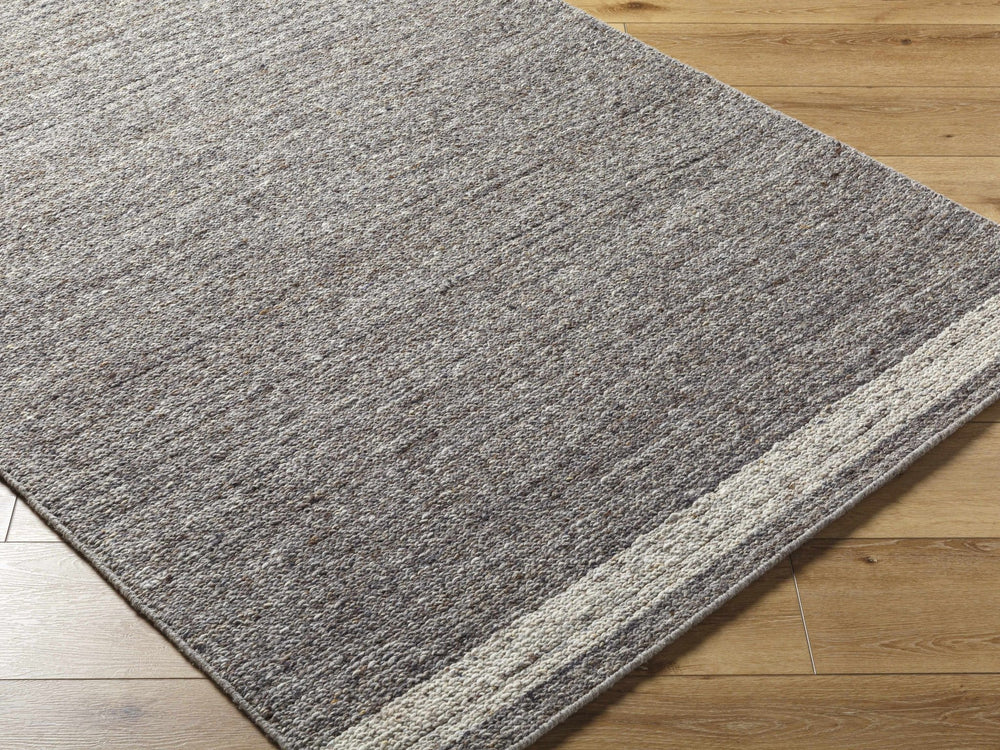 Tiran Modern Solid Charcoal And Gray Wool Rug - The Rug Decor