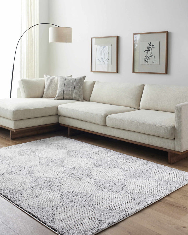 Truda Modern Geometrical Pattern Ivory Rug