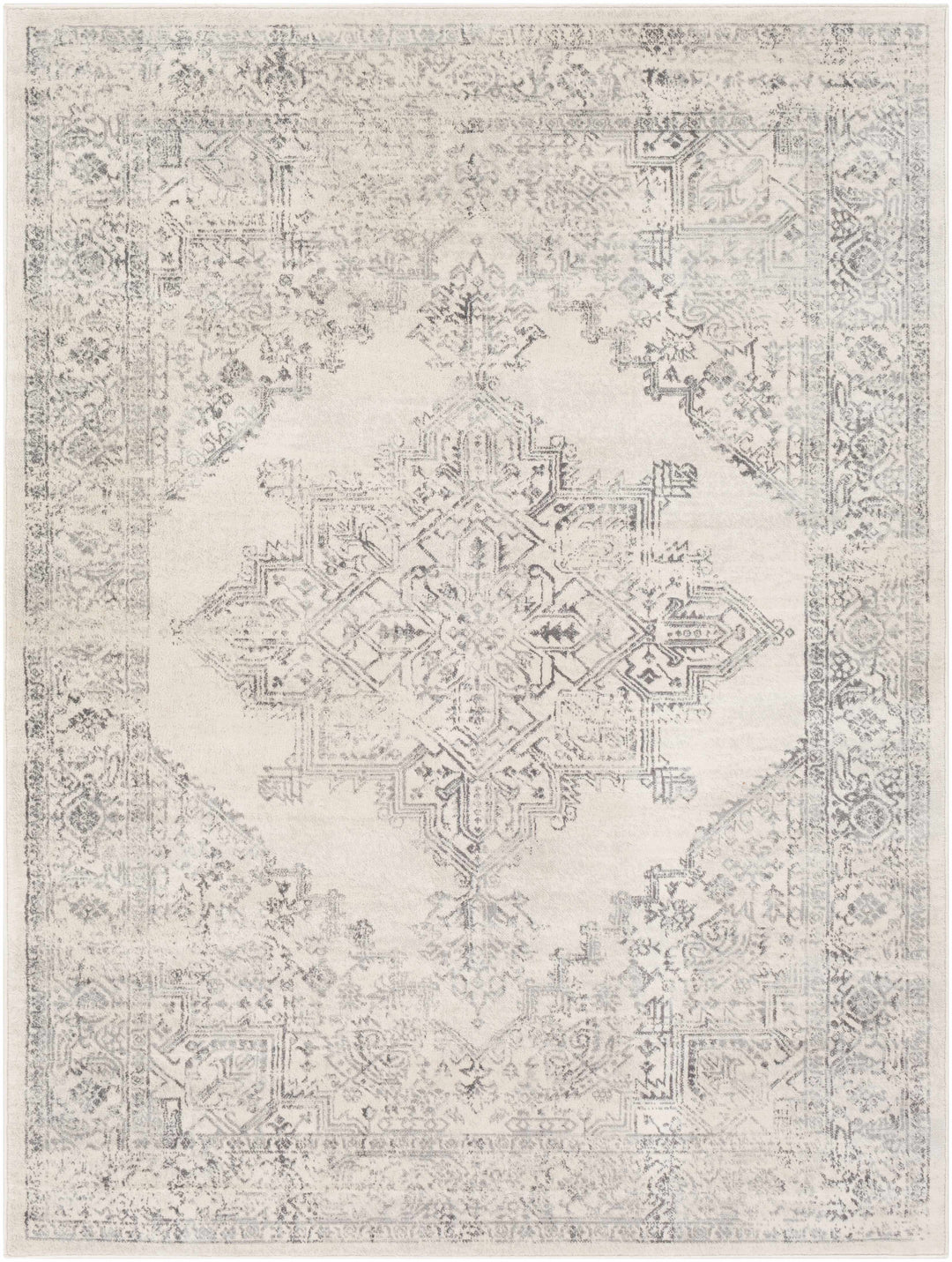 Tamarama Traditional Style Ivory And Gray Area Rug