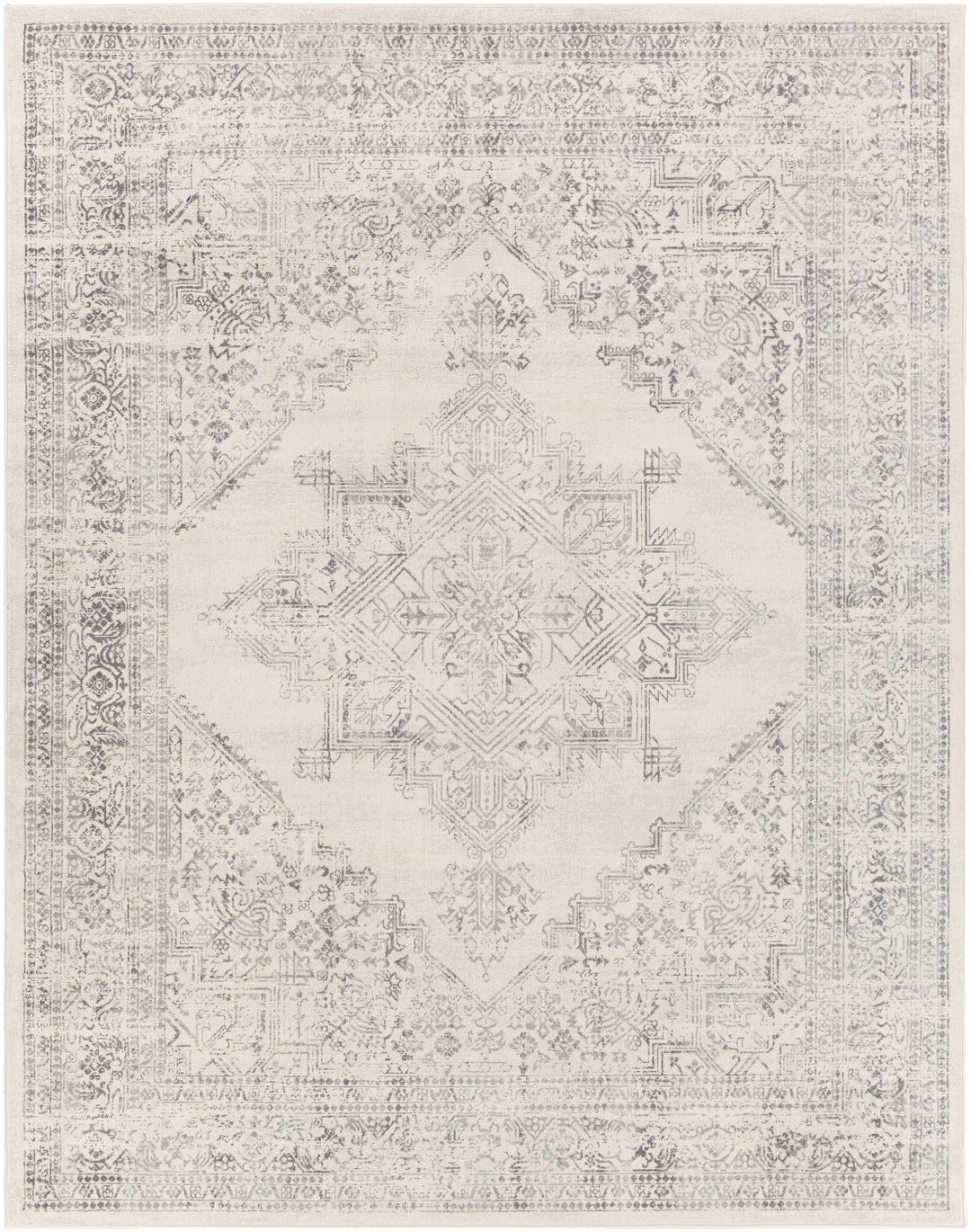 Tamarama Traditional Style Ivory And Gray Area Rug