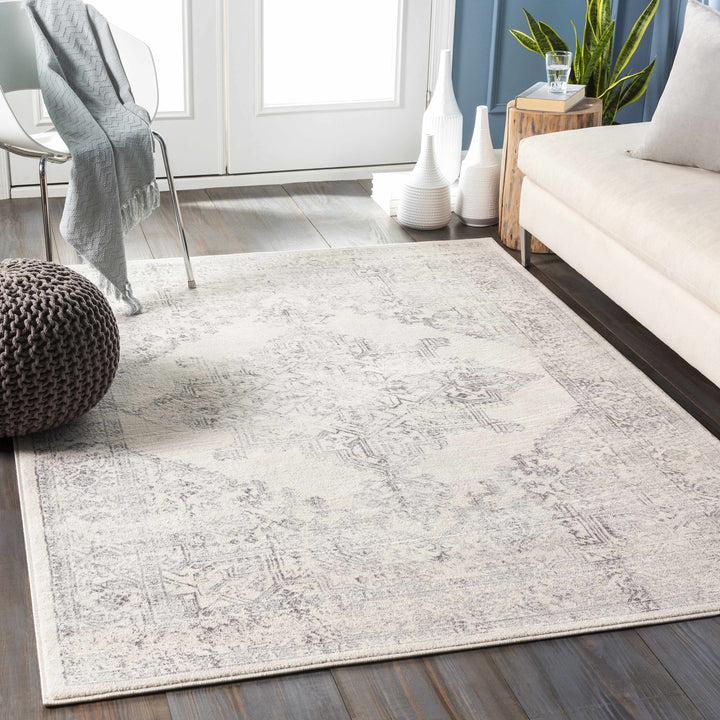 Tamarama Traditional Style Ivory And Gray Area Rug