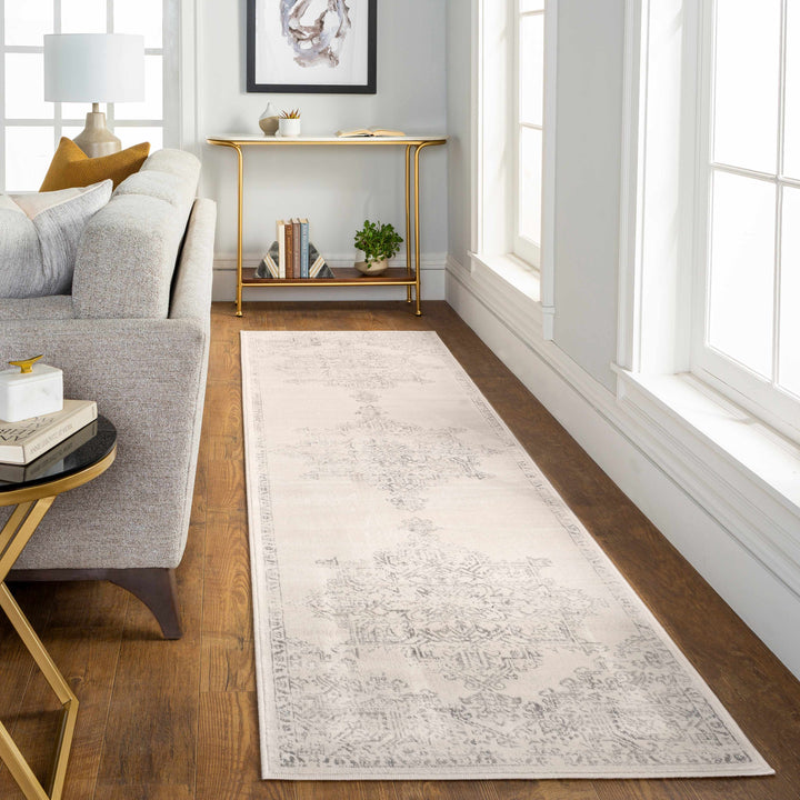 Tamarama Traditional Style Ivory And Gray Area Rug