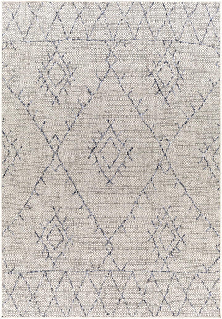 Marwood Bohemian Style Ivory And Blue Nordic Rug