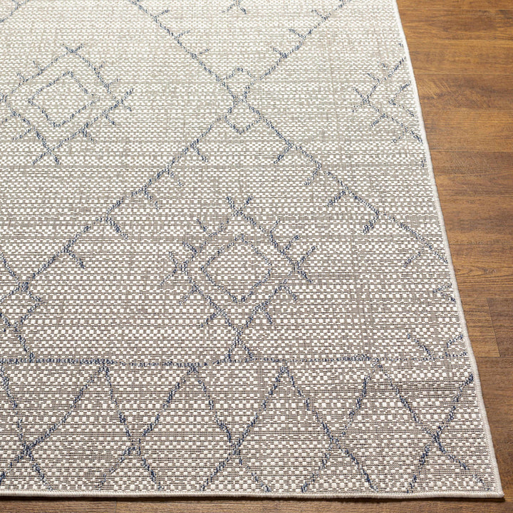 Marwood Bohemian Style Ivory And Blue Nordic Rug