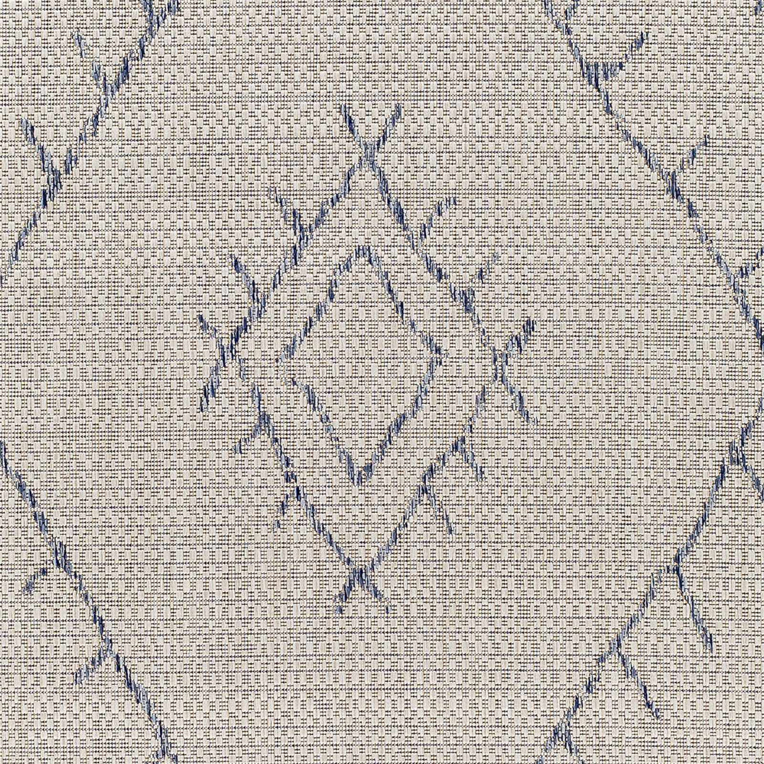 Marwood Bohemian Style Ivory And Blue Nordic Rug