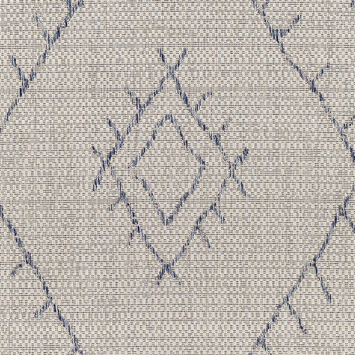 Marwood Bohemian Style Ivory And Blue Nordic Rug