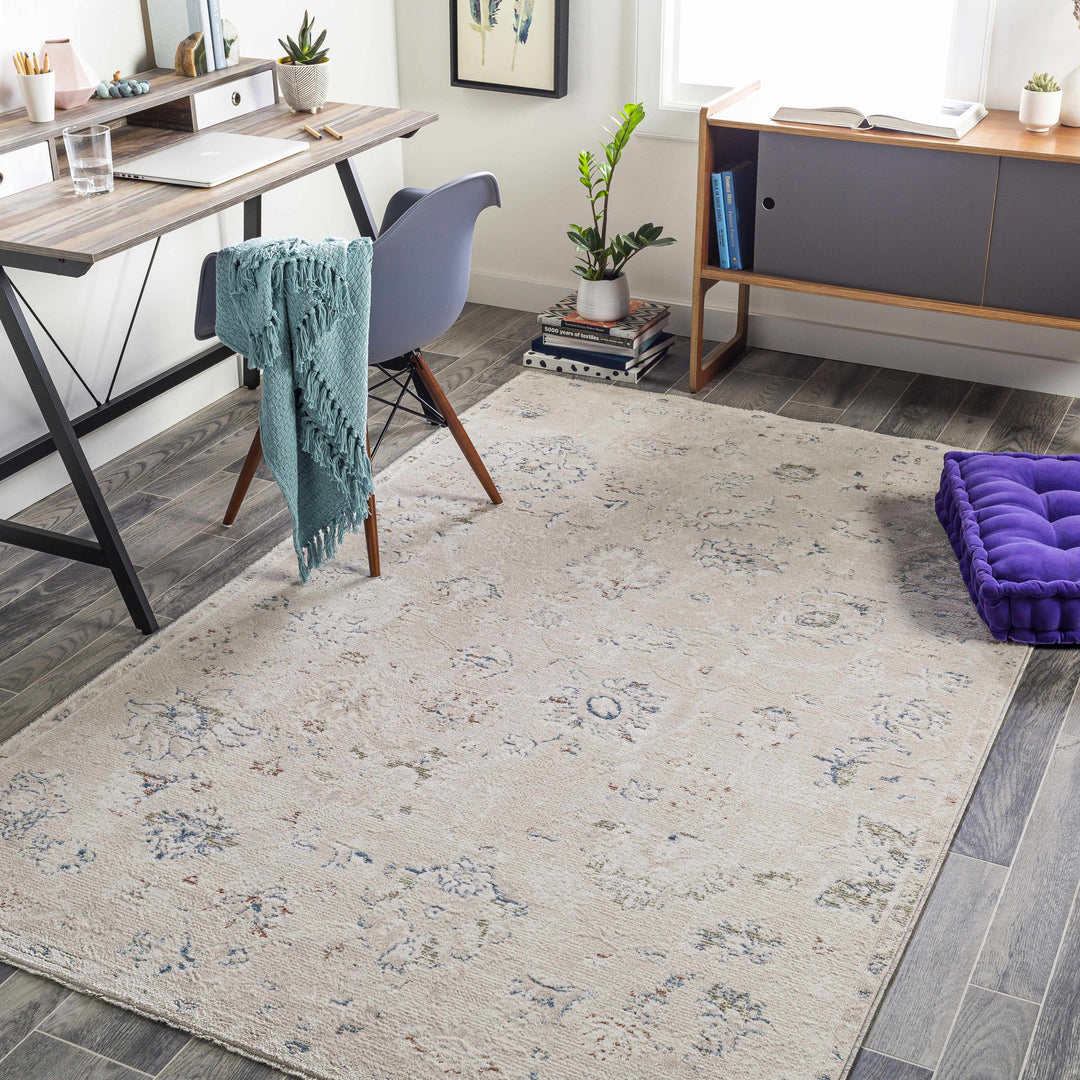 Tinampo Traditional Oushak Beige Rug