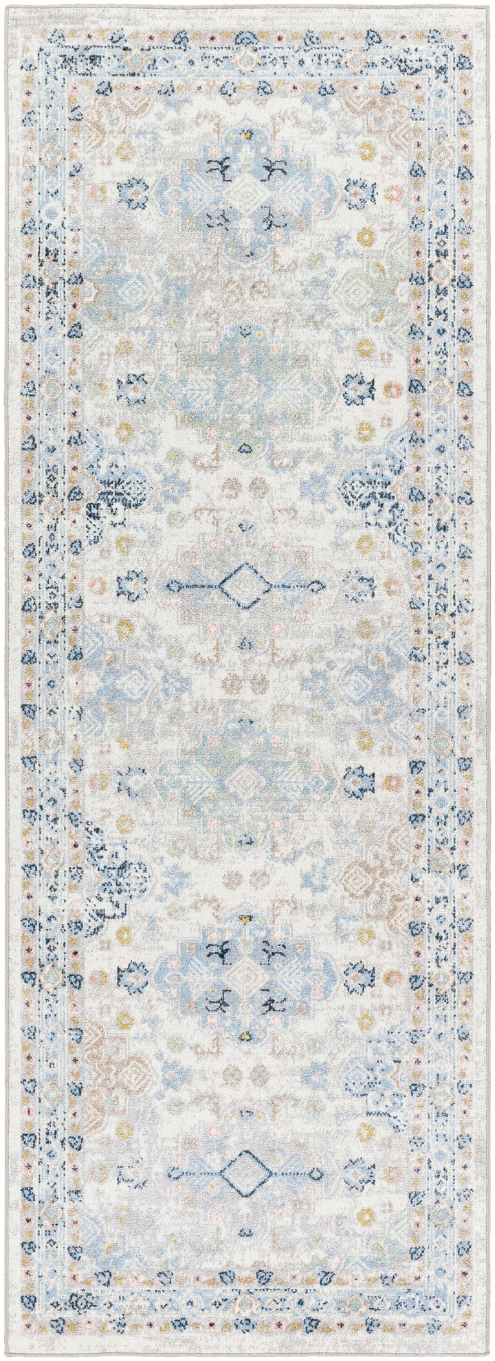 Tana Navy And Gray Traditional Style Washable Rug