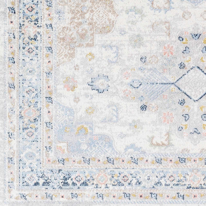 Tana Navy And Gray Traditional Style Washable Rug