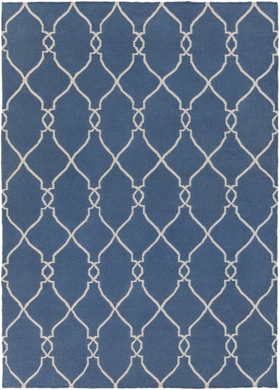 Toccopola Modern Geometrical Blue Hand Woven Area Rug