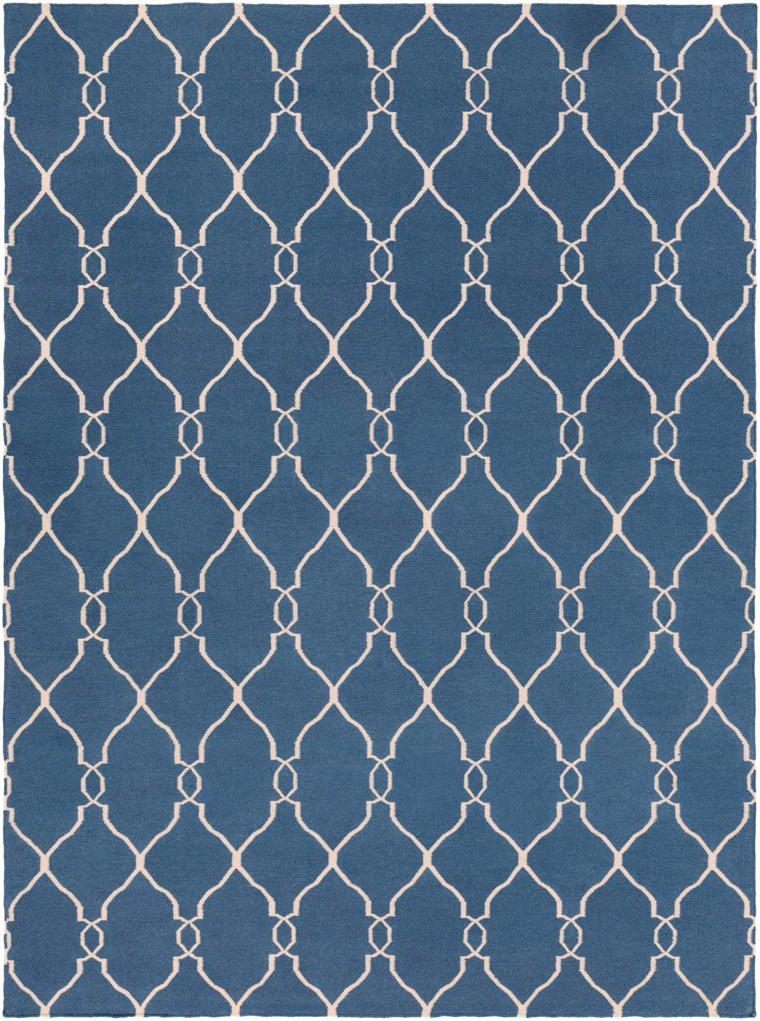 Toccopola Modern Geometrical Blue Hand Woven Area Rug