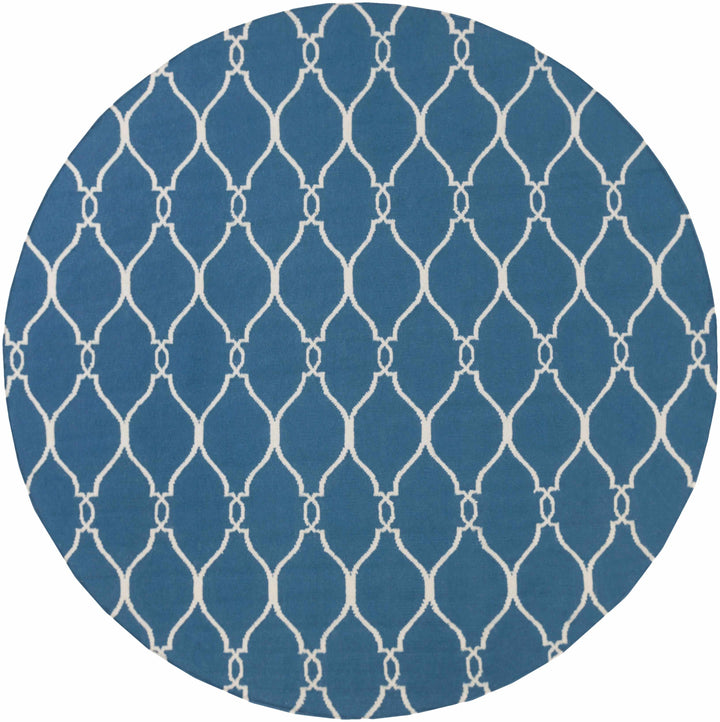 Toccopola Modern Geometrical Blue Hand Woven Area Rug