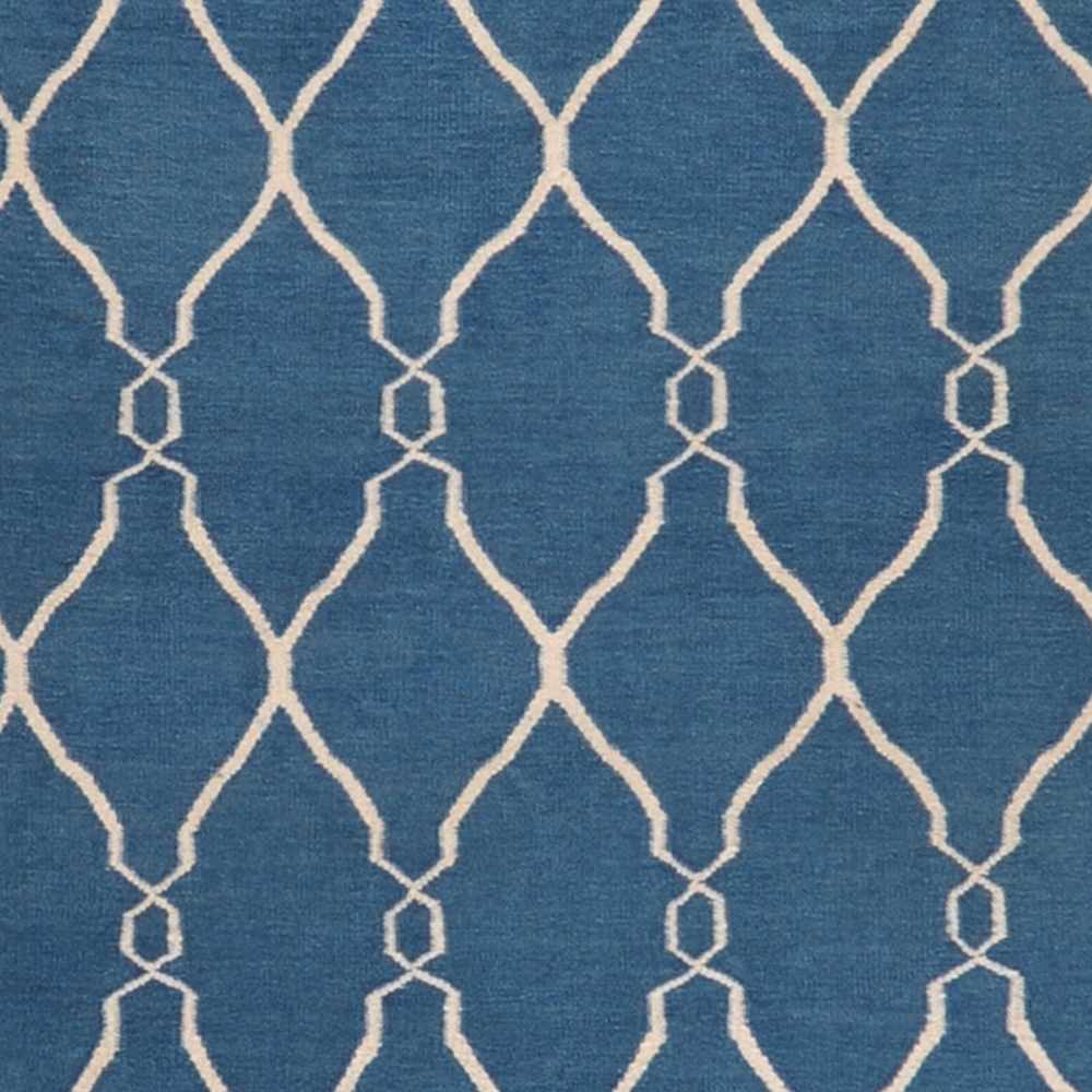 Toccopola Modern Geometrical Blue Hand Woven Area Rug