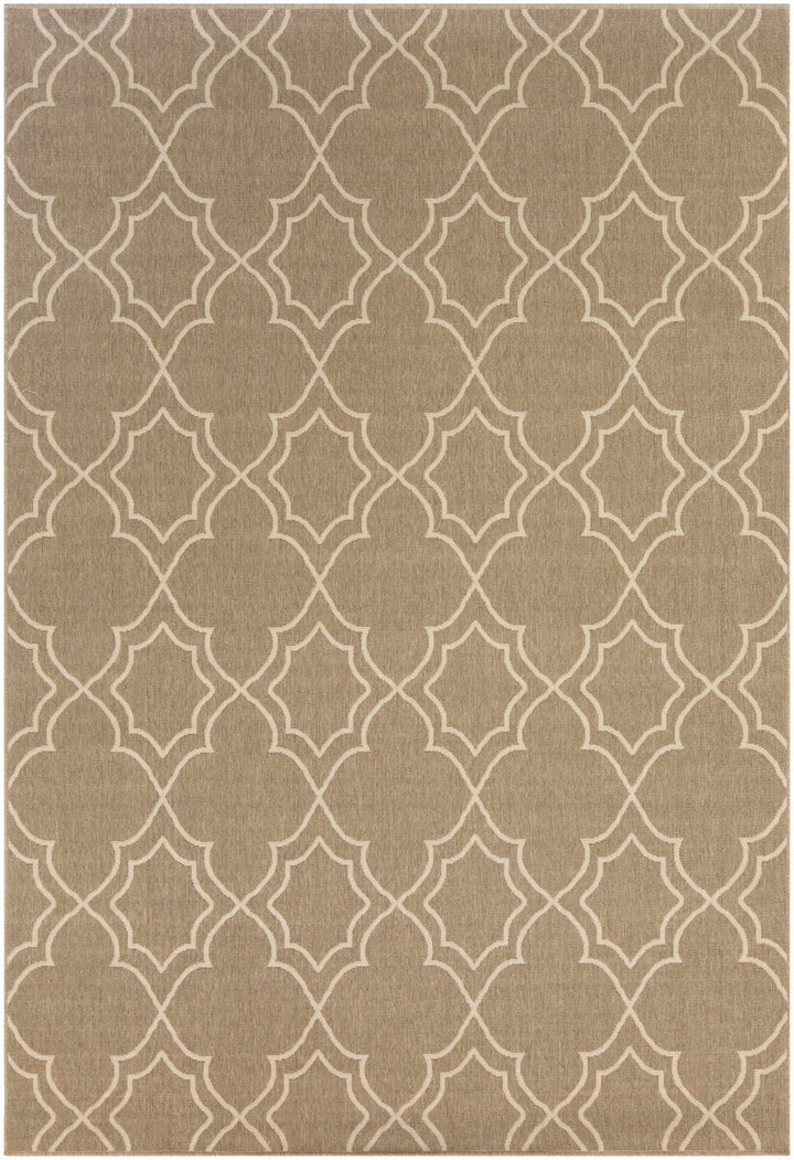 Toledo Contemporary Geometrical Tan And Beige Rug - The Rug Decor
