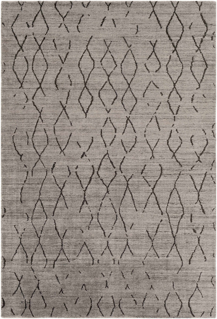 Tomakin Modern Geometrical Design Taupe Hand Loom Area Rug