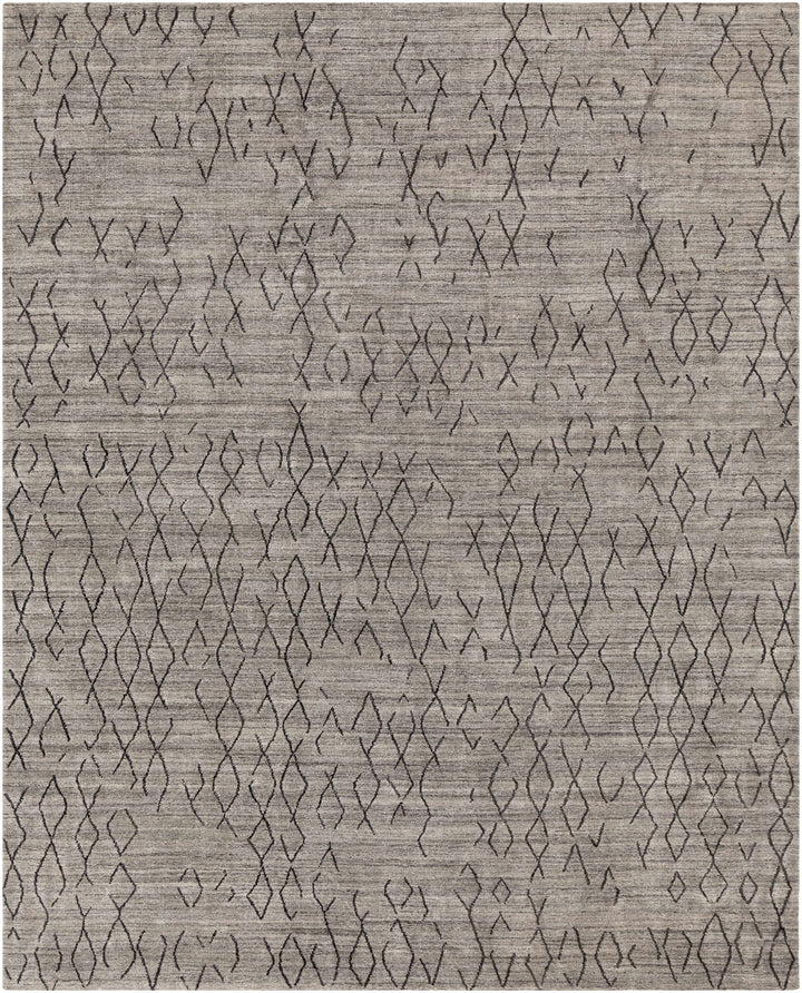 Tomakin Modern Geometrical Design Taupe Hand Loom Area Rug