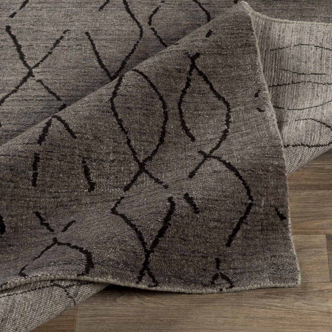 Tomakin Modern Geometrical Design Taupe Hand Loom Area Rug