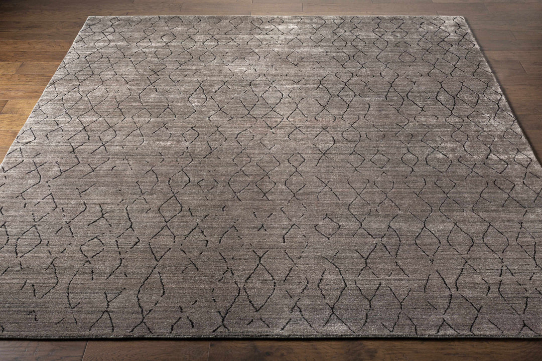 Tomakin Modern Geometrical Design Taupe Hand Loom Area Rug