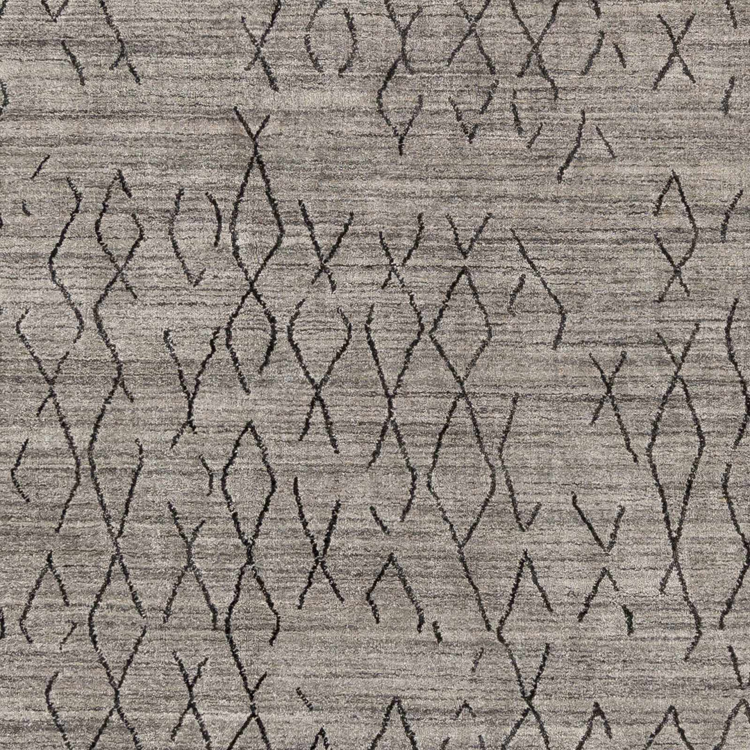 Tomakin Modern Geometrical Design Taupe Hand Loom Area Rug
