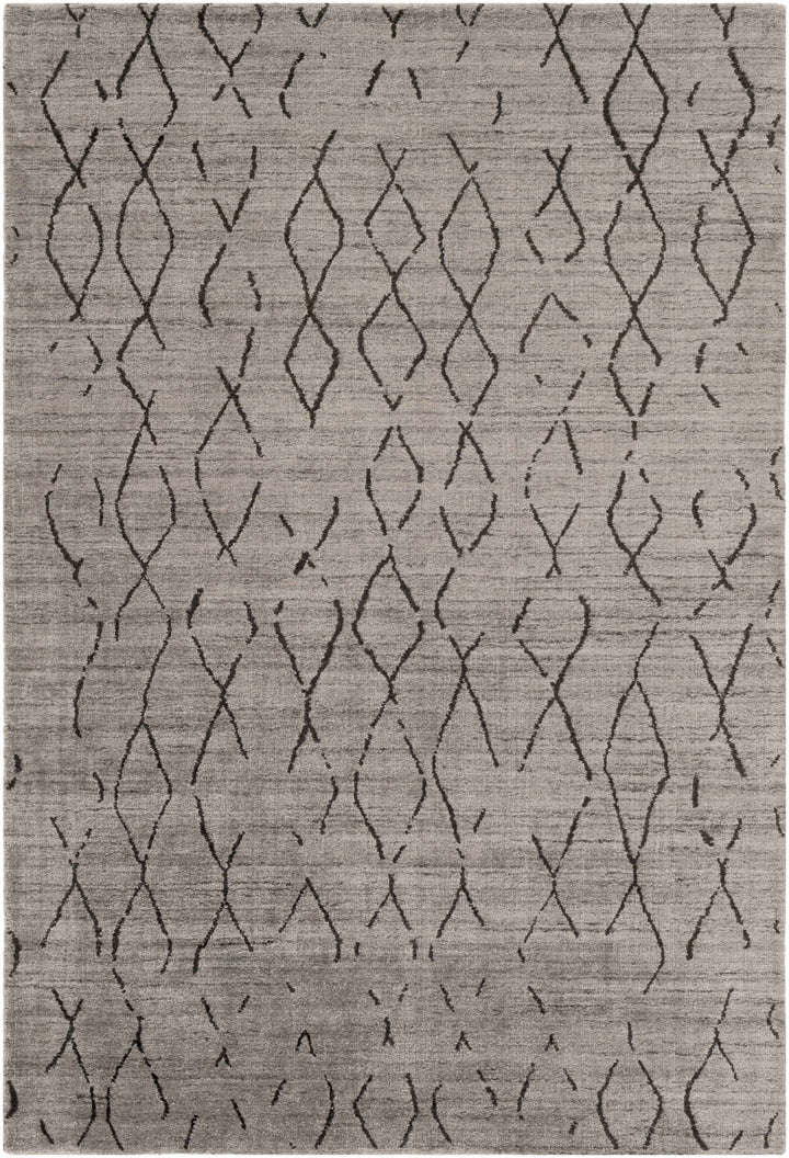 Tomakin Modern Geometrical Design Taupe Hand Loom Area Rug - The Rug Decor