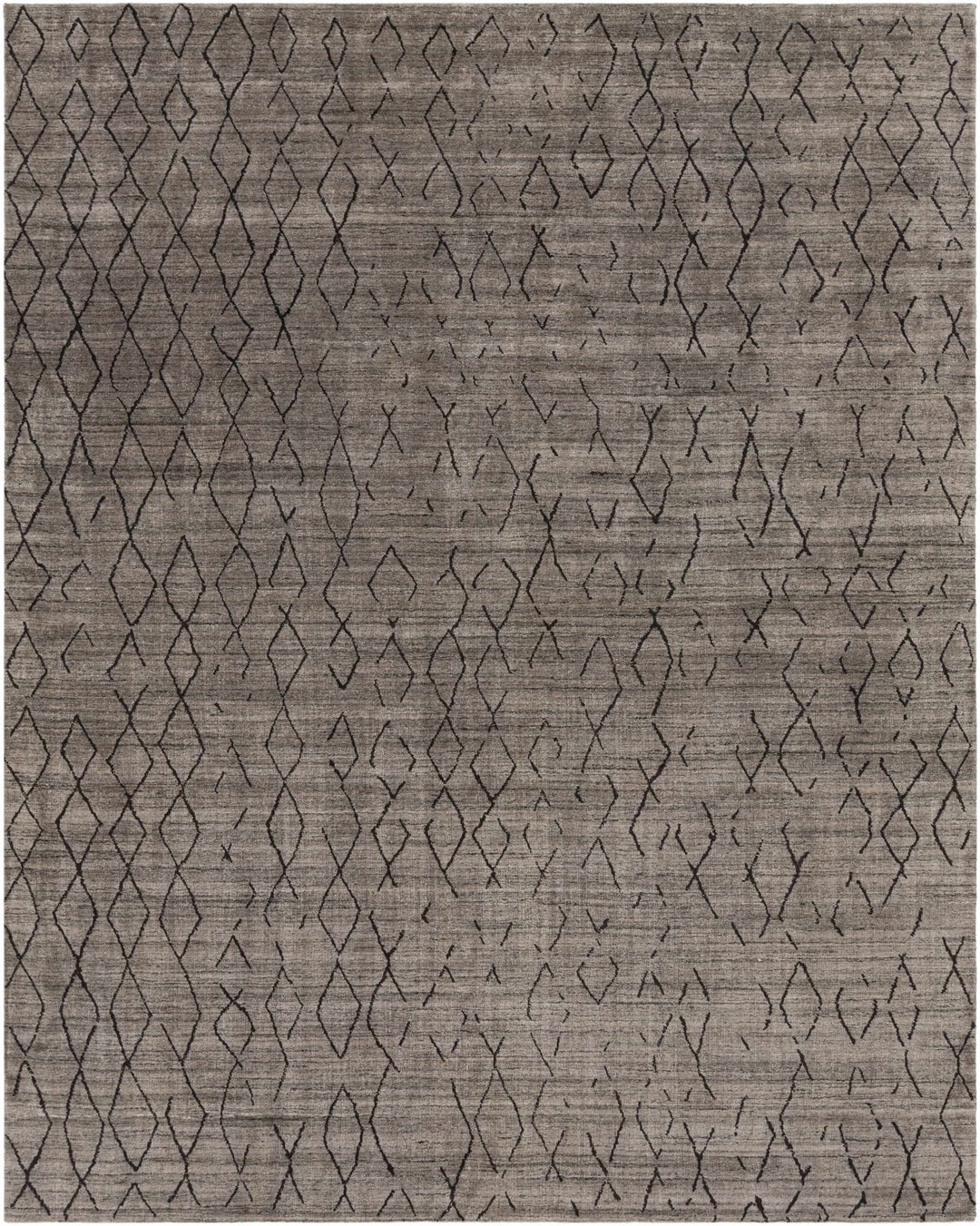 Tomakin Modern Geometrical Design Taupe Hand Loom Area Rug - The Rug Decor